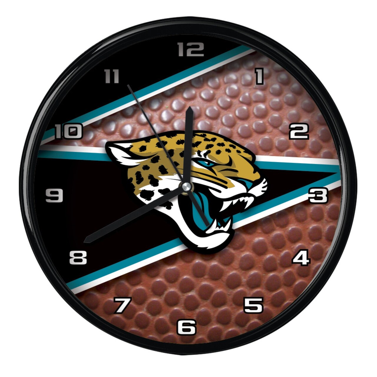 The Memory Company 11.5" Black and Brown NFL Jacksonville Jaguars Wall Clock